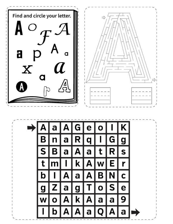 图片[3]-26个英文字母迷宫，幼儿英语启蒙电子版PDF打印，百度网盘下载-淘学学资料库