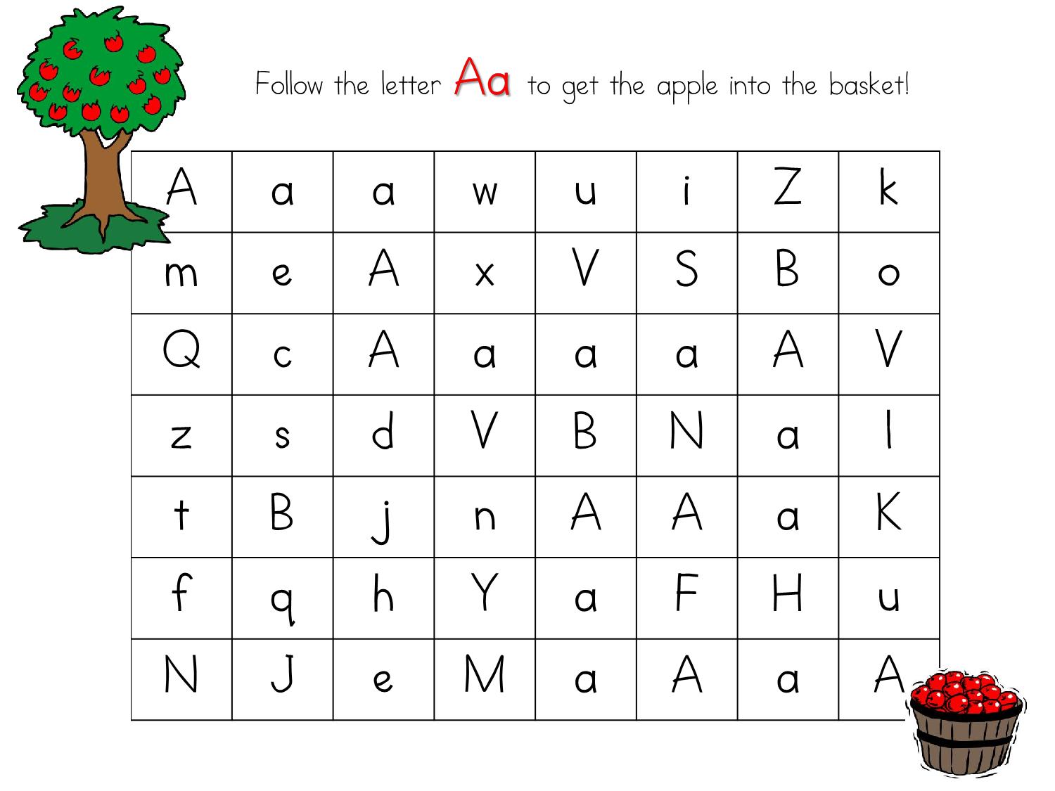 图片[1]-3-5_letter_maze，字母路径迷宫 26页PDF电子版-淘学学资料库