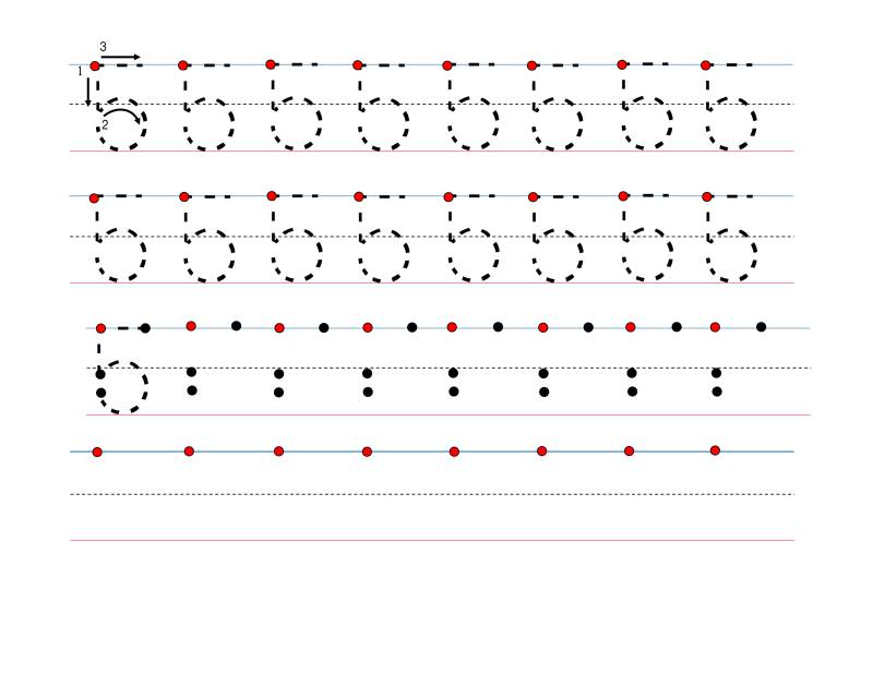图片[4]-3款数字0-9描红标准版本，幼儿数学启蒙电子版PDF打印，百度网盘下载-淘学学资料库