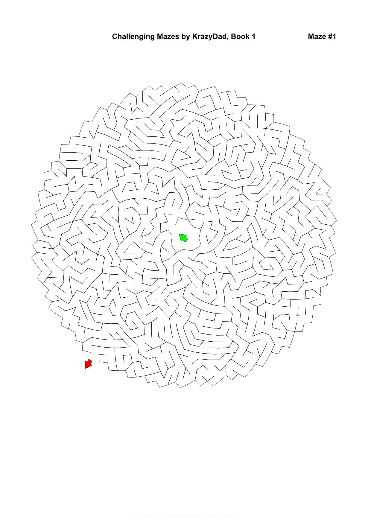 图片[1]-Challenging Mazes (Ages 7-9)，1000页PDF-淘学学资料库
