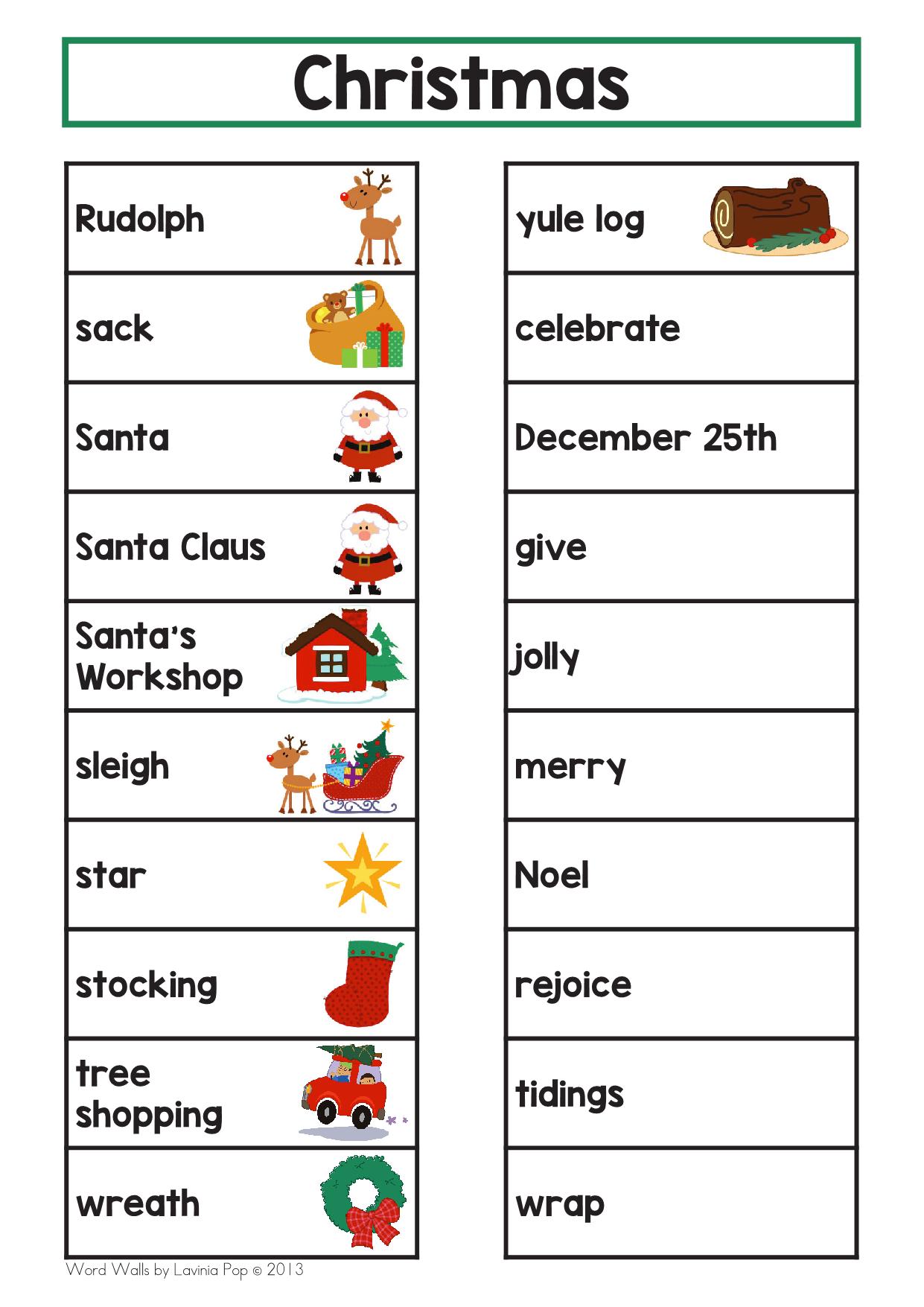 图片[2]-Christmas Word Wall，55页PDF-淘学学资料库