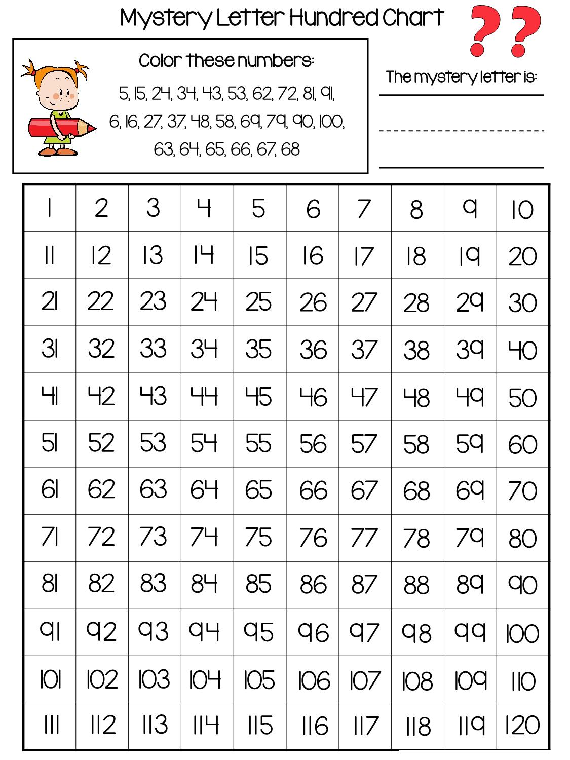 图片[1]-Mystery Letter hundred chart百数板，52页PDF-淘学学资料库