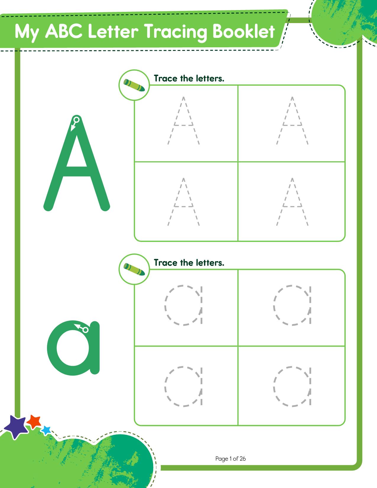 图片[1]-abc-letter-tracing-booklet-us 27页PDF-淘学学资料库