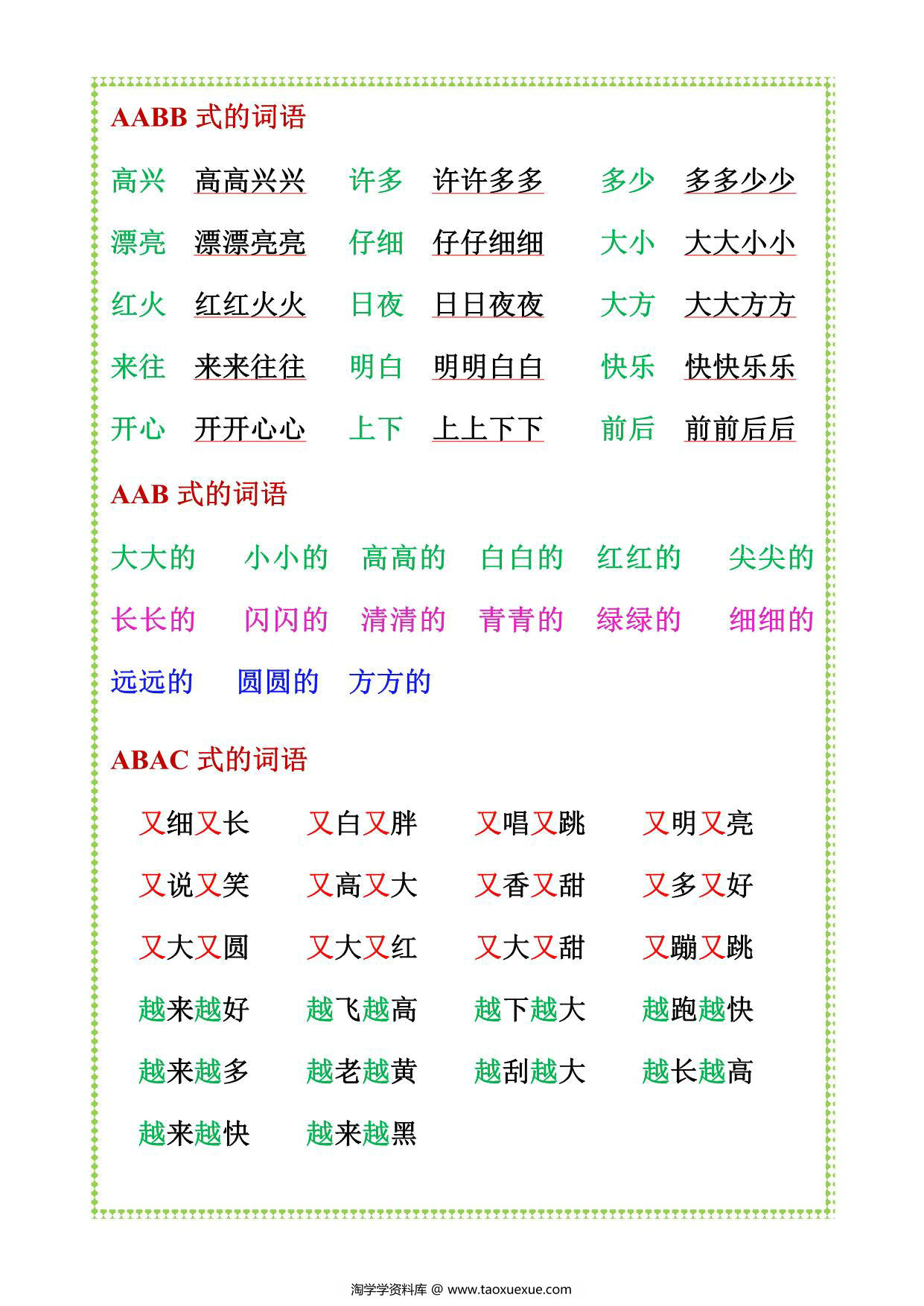 图片[2]-一年级上册语文知识点归纳总结，8页PDF可打印-淘学学资料库