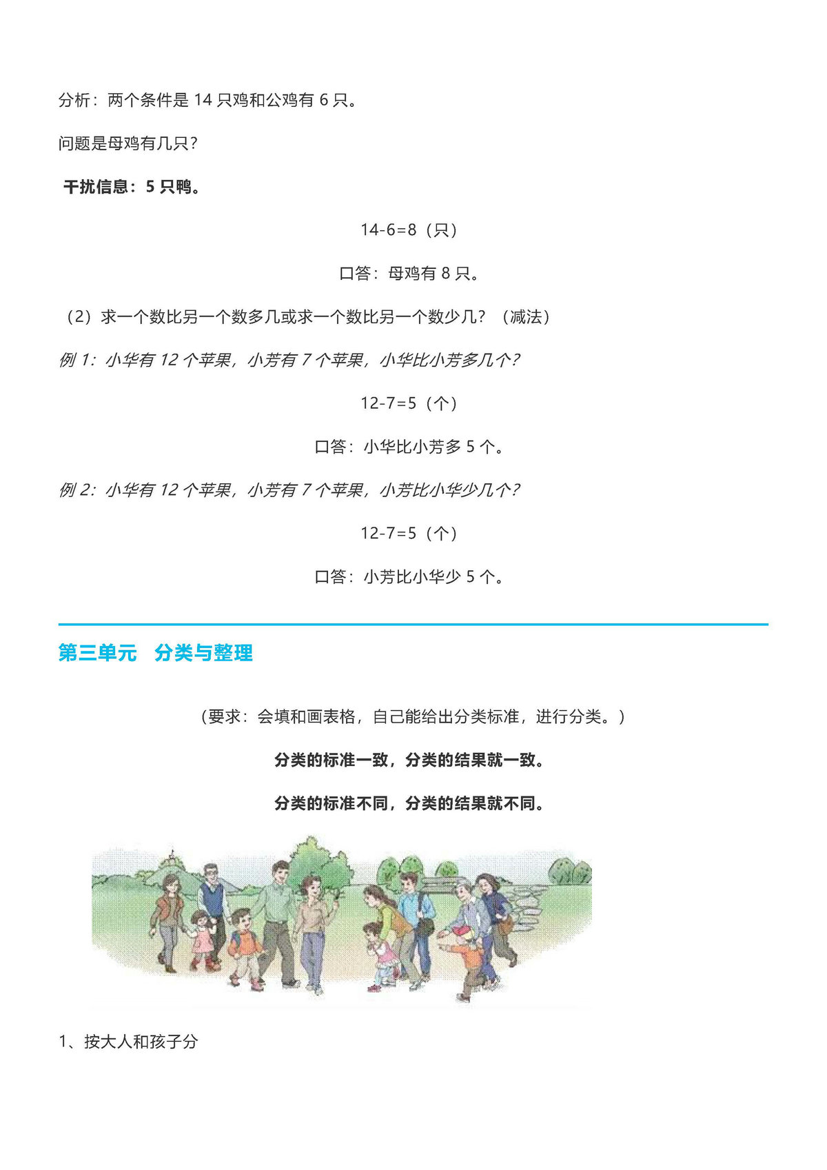 图片[3]-一年级数学下册【期末重点总结】人教版-淘学学资料库