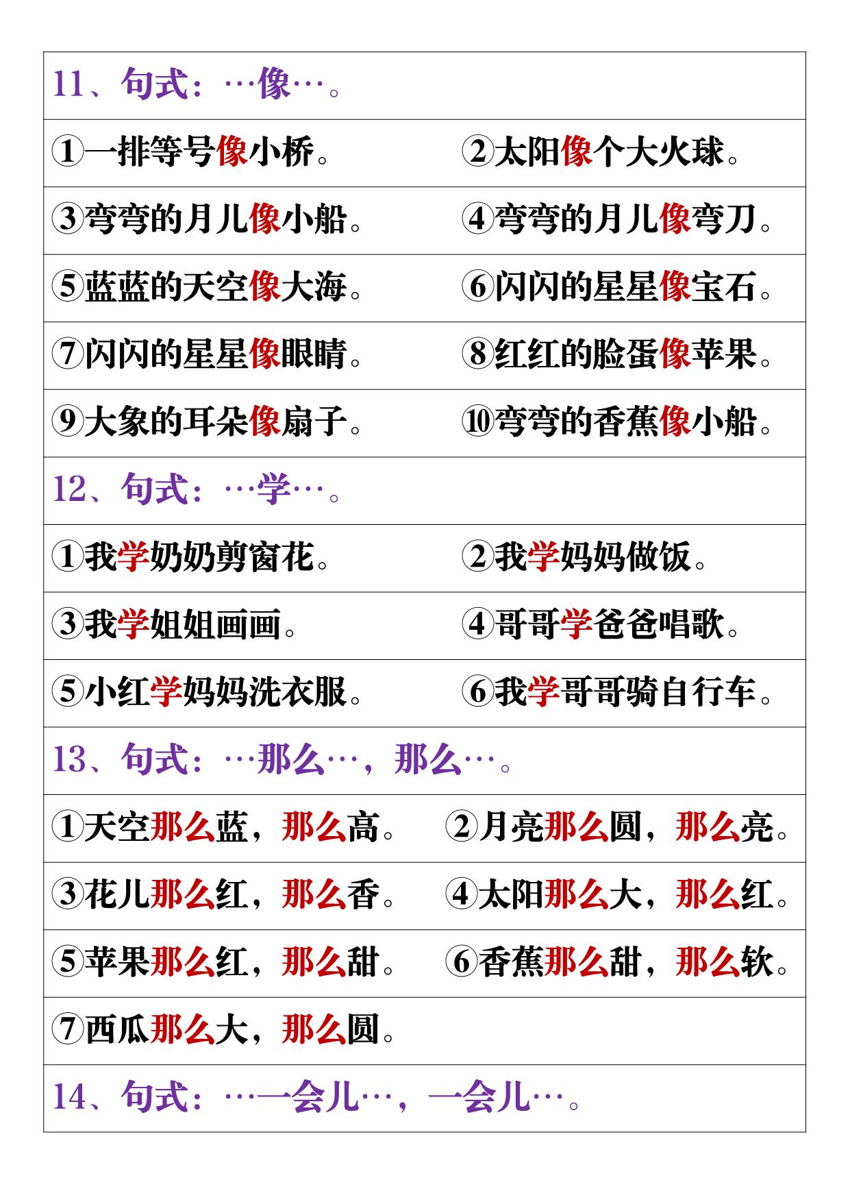 图片[3]-一年级语文上册全册重点知识点汇总，43页PDF可打印-淘学学资料库
