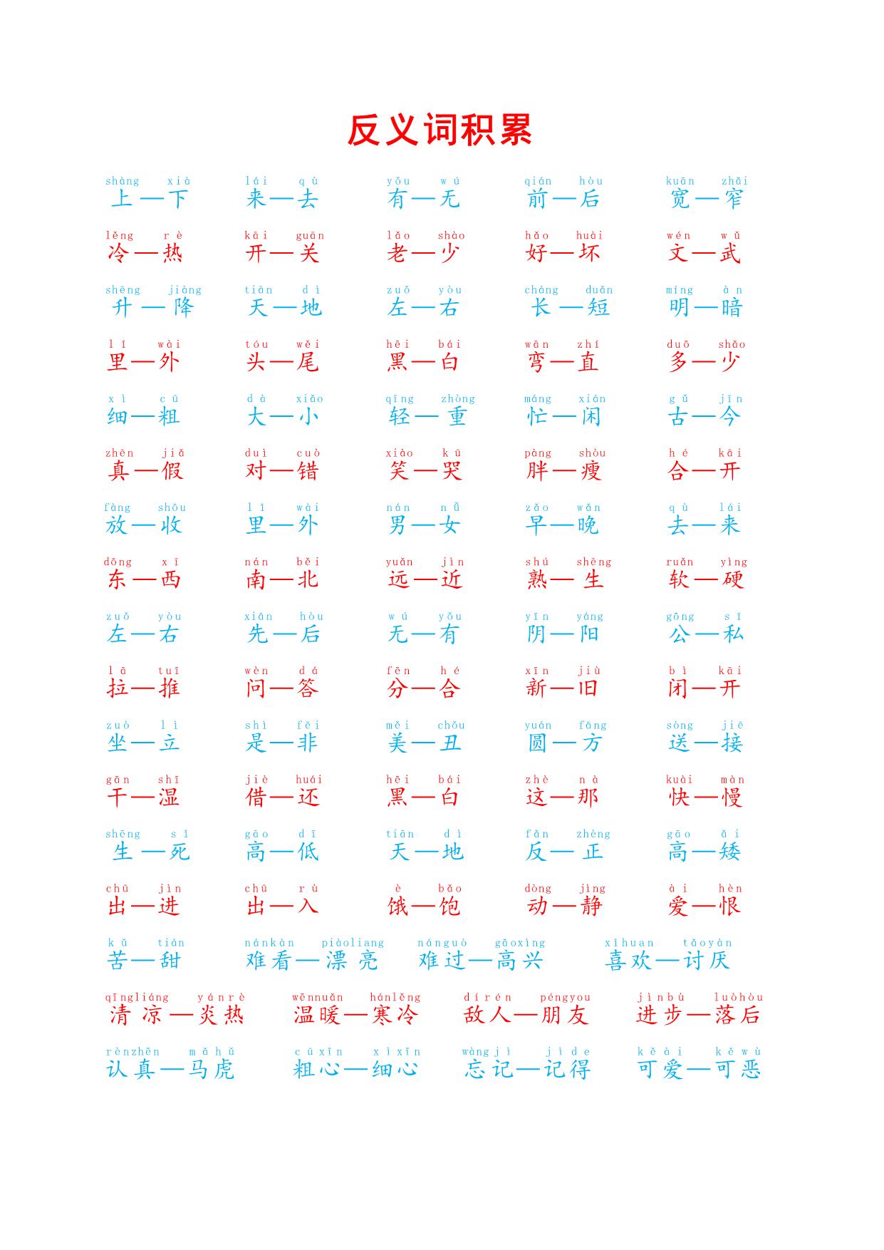 图片[4]-一年级语文下册词句积累 25页PDF-淘学学资料库
