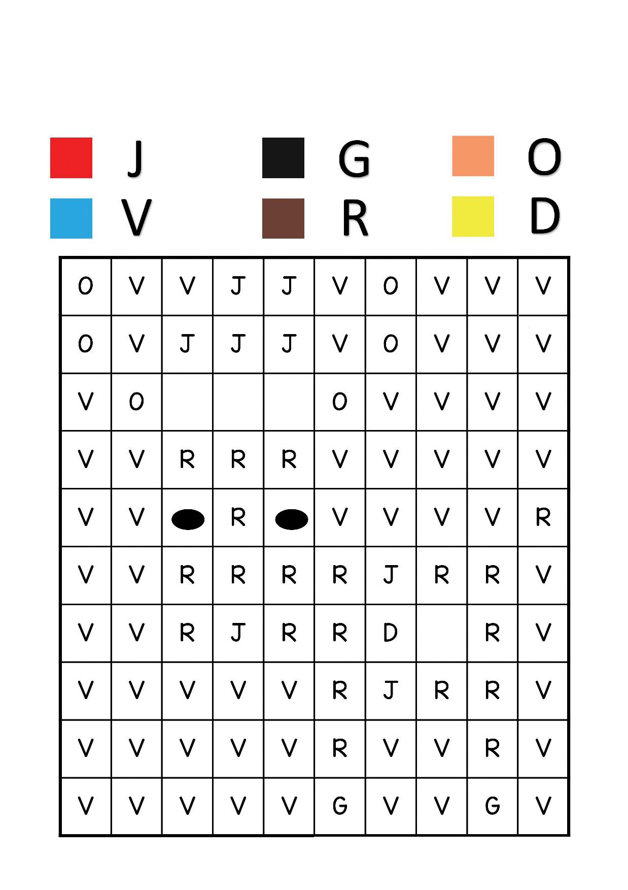 图片[4]-在单元格中填上与字母相对应的颜色，6页PDF-淘学学资料库