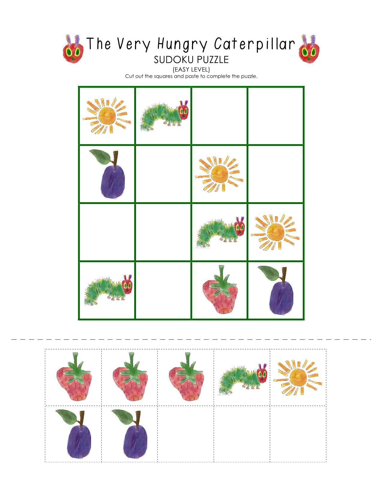 图片[2]-好饿的毛毛虫数独，8页PDF-淘学学资料库