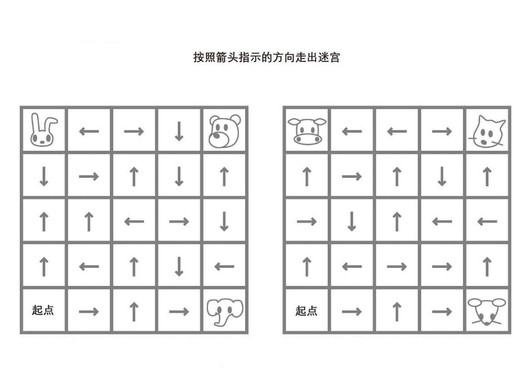 图片[2]-按照箭头指示的方向走出迷宫，5页PDF-淘学学资料库