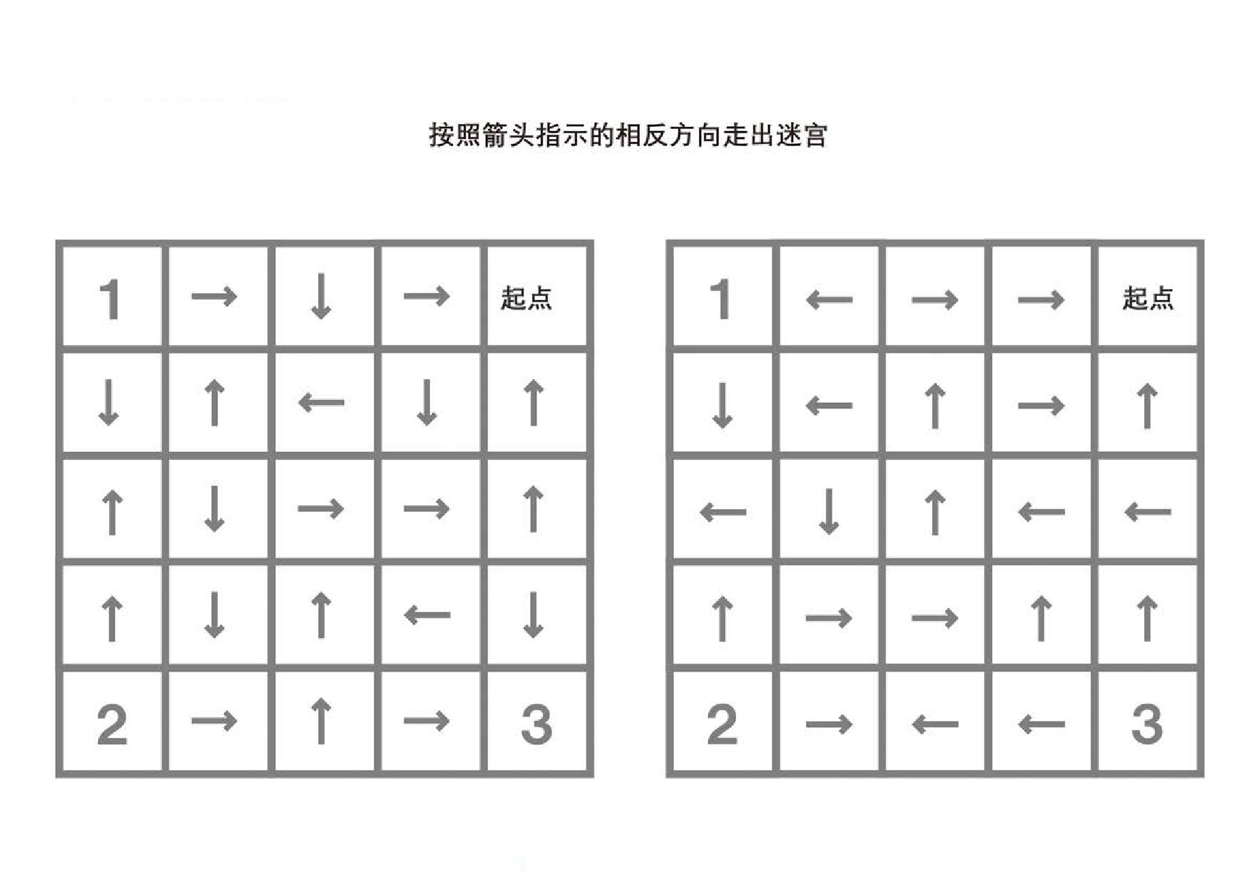 图片[4]-按照箭头指示的相反方向走出迷宫，5页PDF-淘学学资料库
