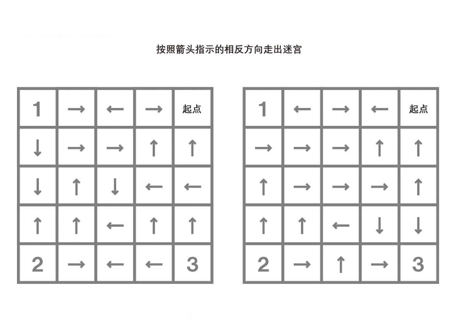 图片[5]-按照箭头指示的相反方向走出迷宫，5页PDF-淘学学资料库