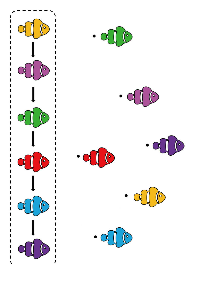 图片[3]-按照颜色顺序连接图画，8页PDF-淘学学资料库