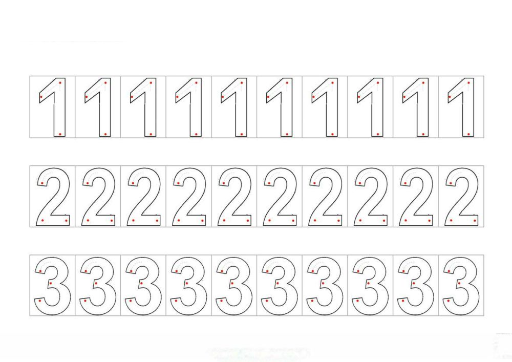 图片[1]-数字0-10书写练习2_3-淘学学资料库