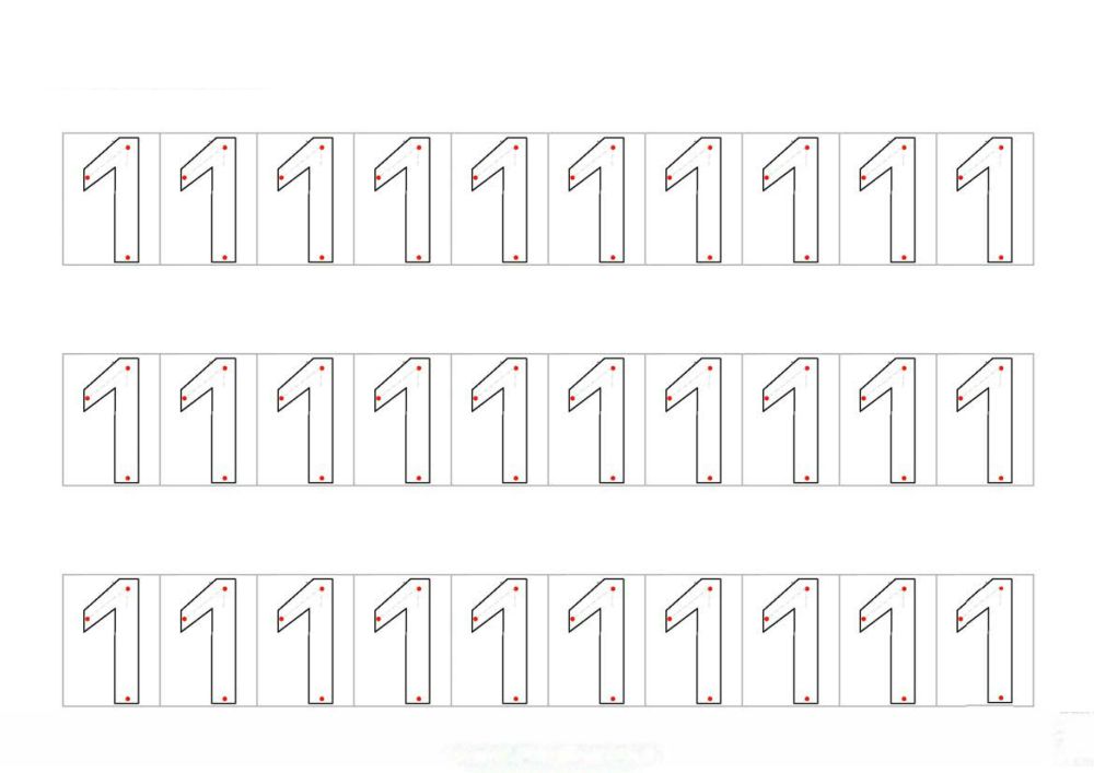 图片[4]-数字0-10书写练习2_3-淘学学资料库