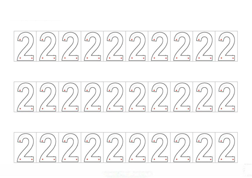 图片[5]-数字0-10书写练习2_3-淘学学资料库