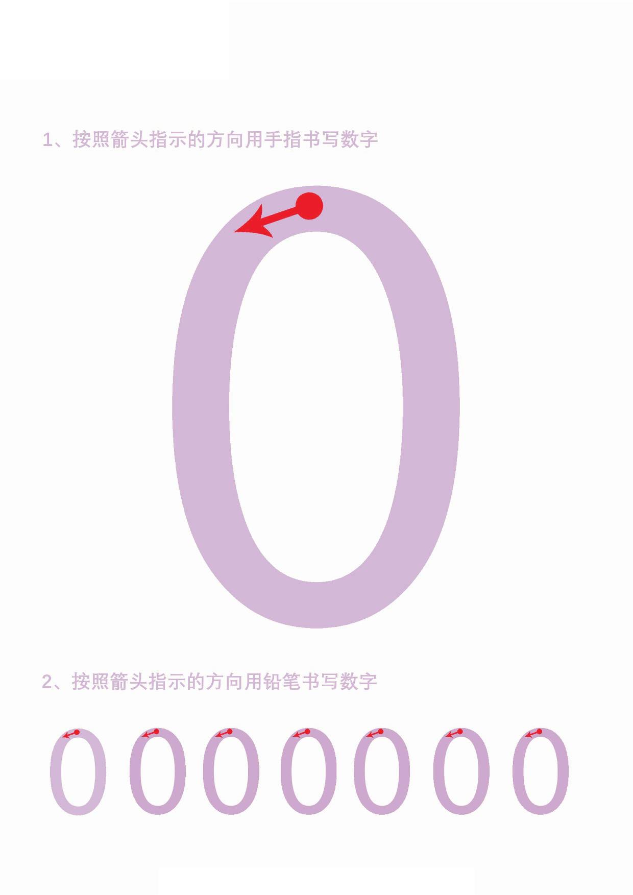 图片[1]-数字0-9书写练习贴，10页PDF-淘学学资料库