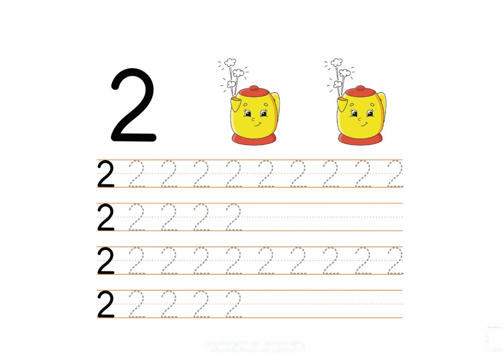 图片[2]-数字1-10书写练习_2-淘学学资料库