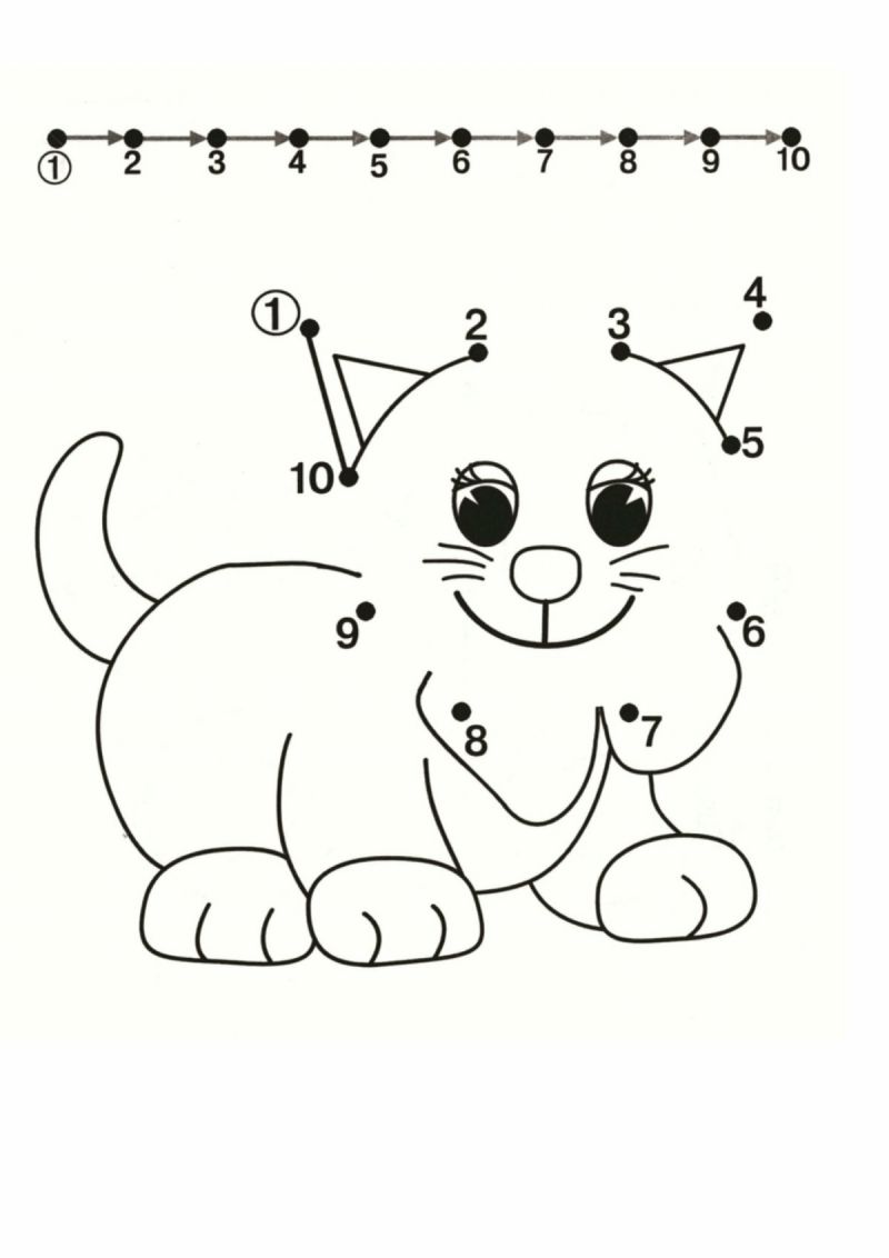 图片[4]-数字1-10连线与填色二，PDF可打印-淘学学资料库