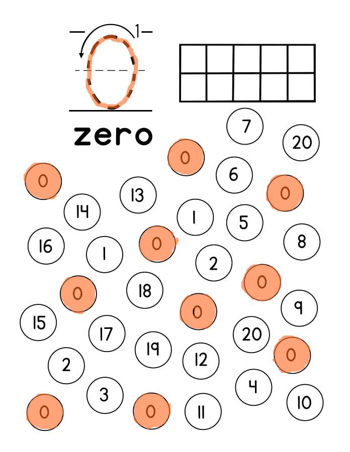 图片[1]-数字书写+找数字，样式一，幼儿数感培养训练电子版PDF打印，百度网盘下载-淘学学资料库