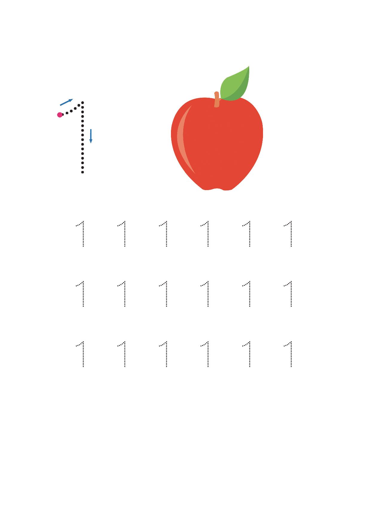 图片[1]-数字书写练习1-10， 10页PDF可打印-淘学学资料库