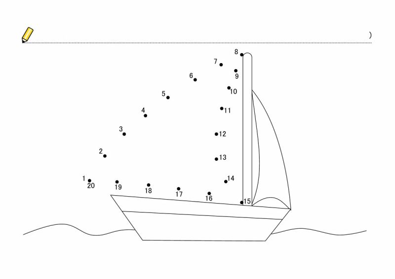 图片[1]-数字连线 1-40黑白，PDF可打印-淘学学资料库