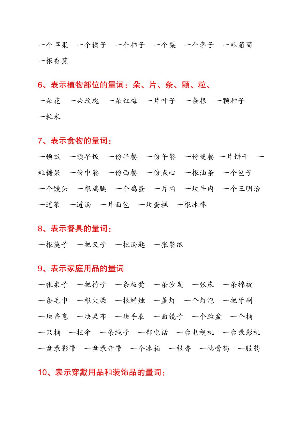 图片[2]-数量词的用法，5页PDF可打印-淘学学资料库