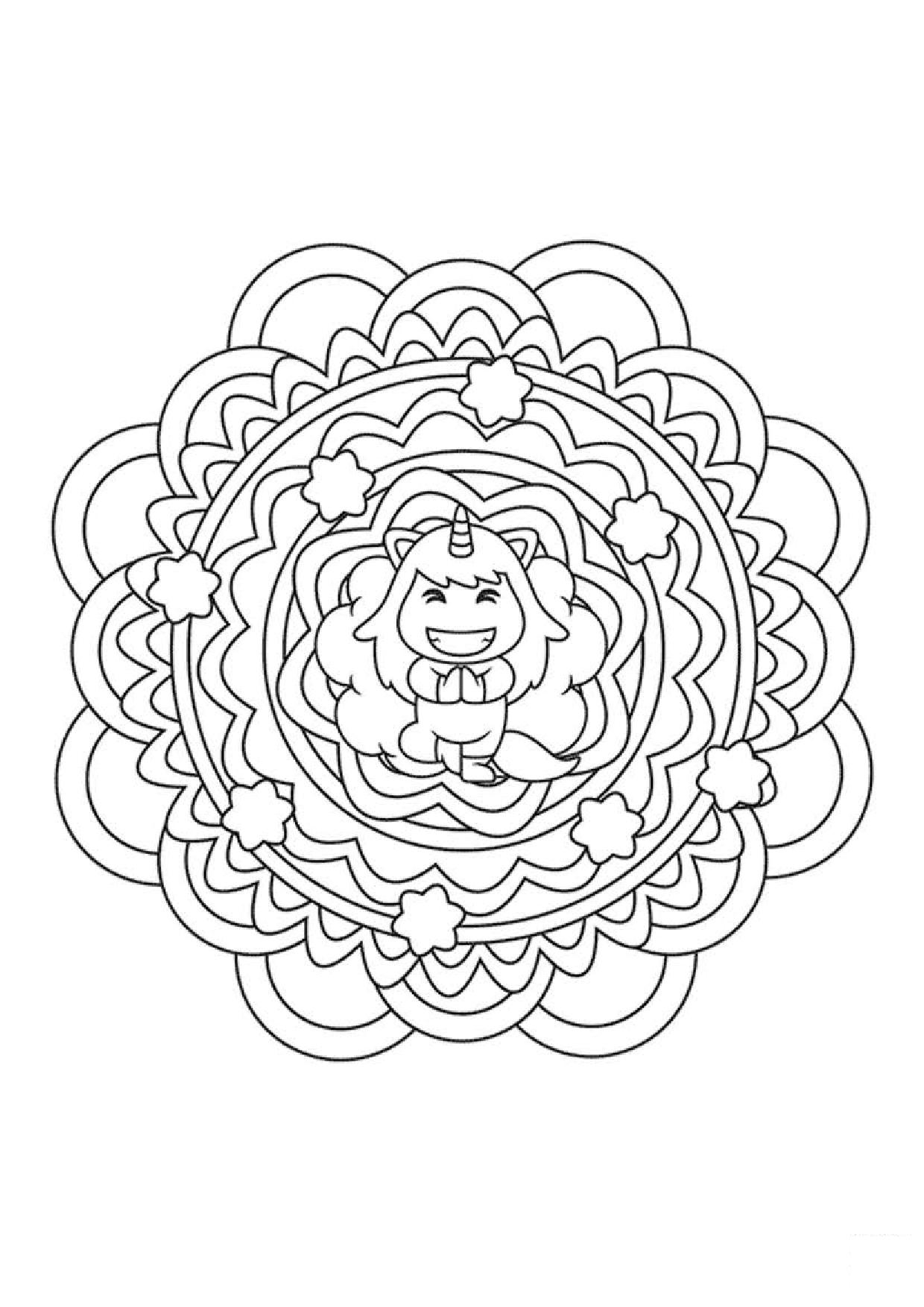 图片[4]-曼陀罗填色彩绘图册，12页PDF-淘学学资料库