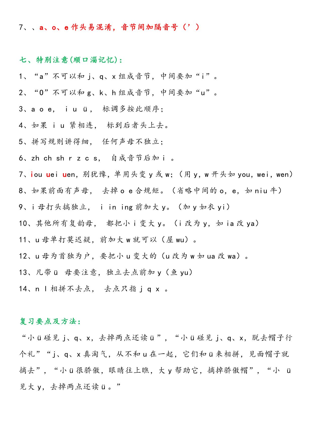 图片[3]-汉语拼音知识大全，13页PDF可打印-淘学学资料库