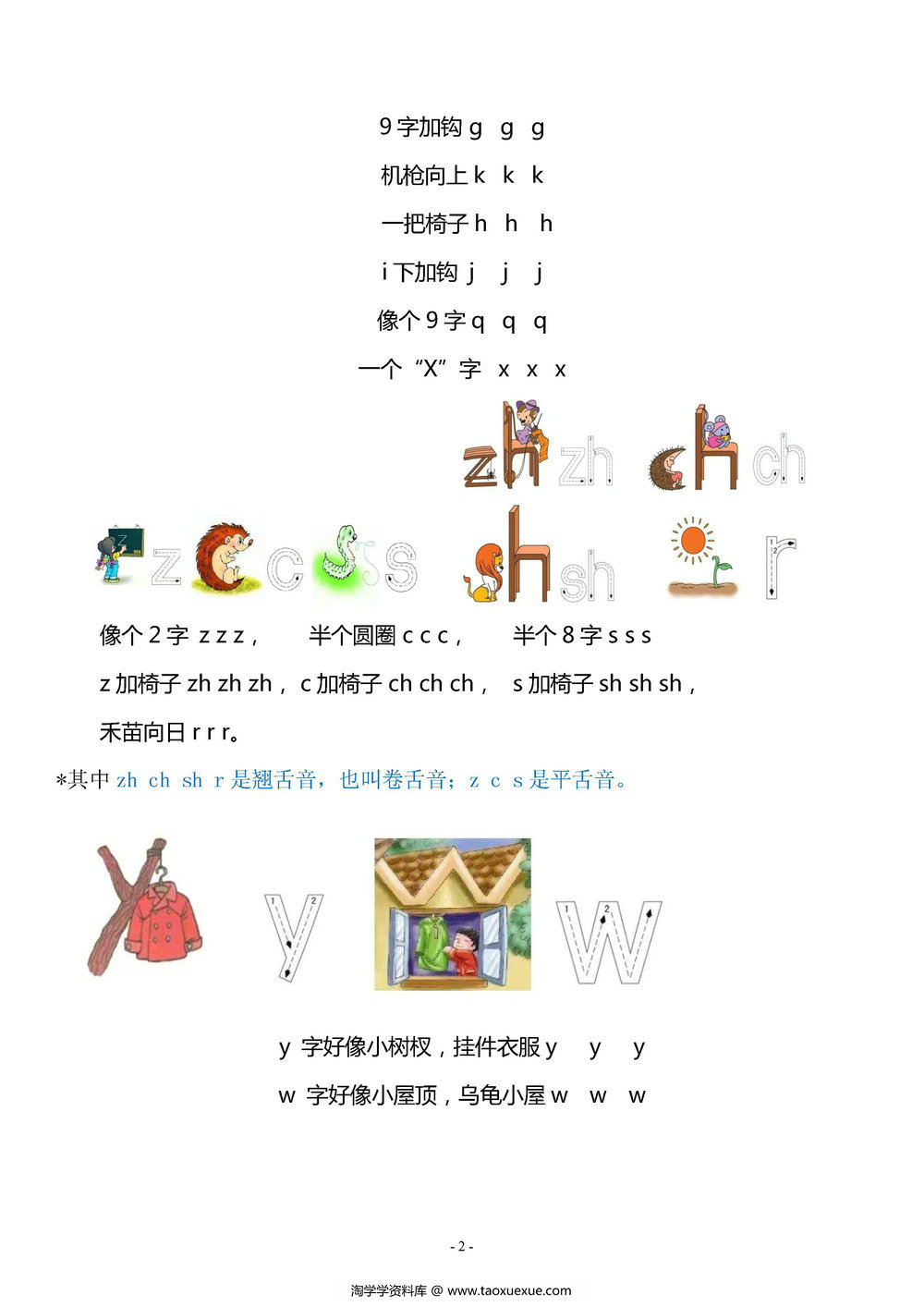 图片[2]-汉语拼音重难点知识梳理-淘学学资料库