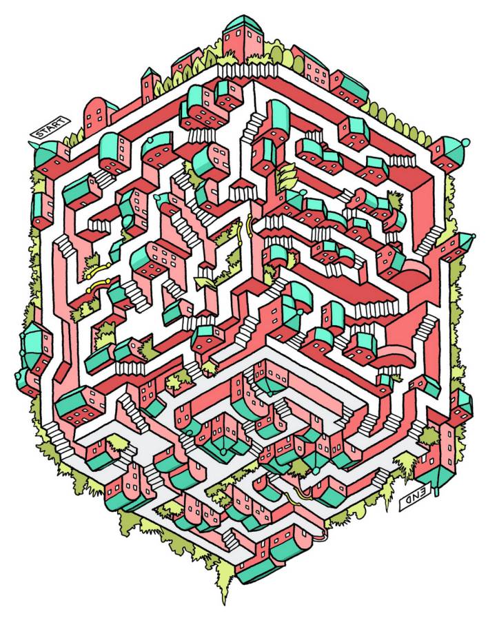 图片[6]-立体3D迷宫图片，27页PDF可打印，百度网盘下载-淘学学资料库