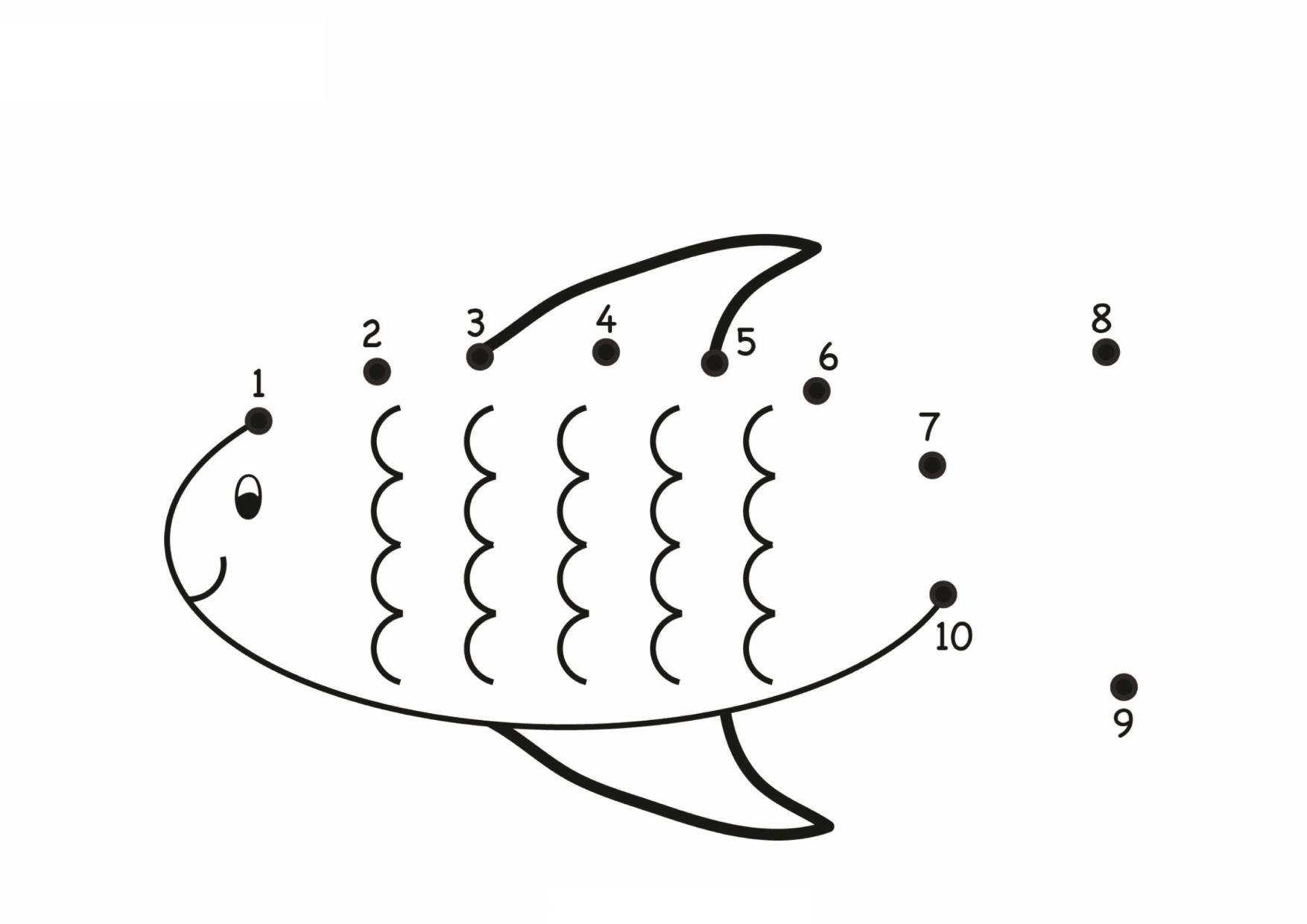 图片[4]-简易数字连线1-10，9页PDF-淘学学资料库